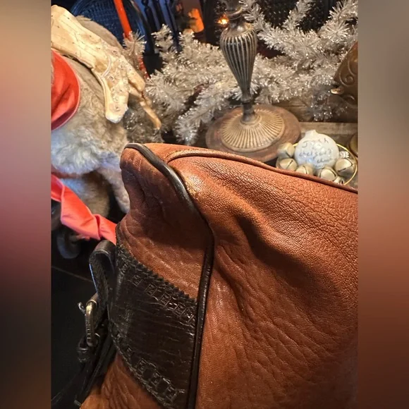 Fendi Etnico Two-Tone Leather Satchel - Picture 14 of 17